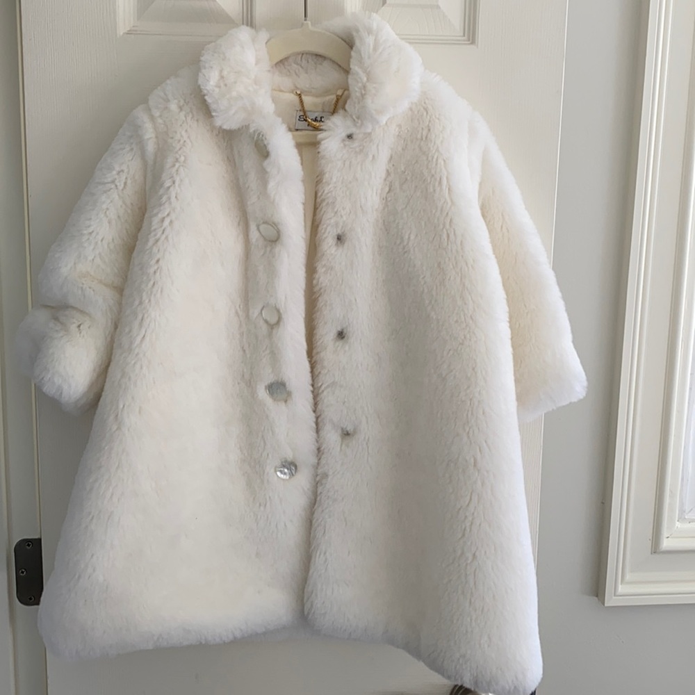 Faux fur long coat